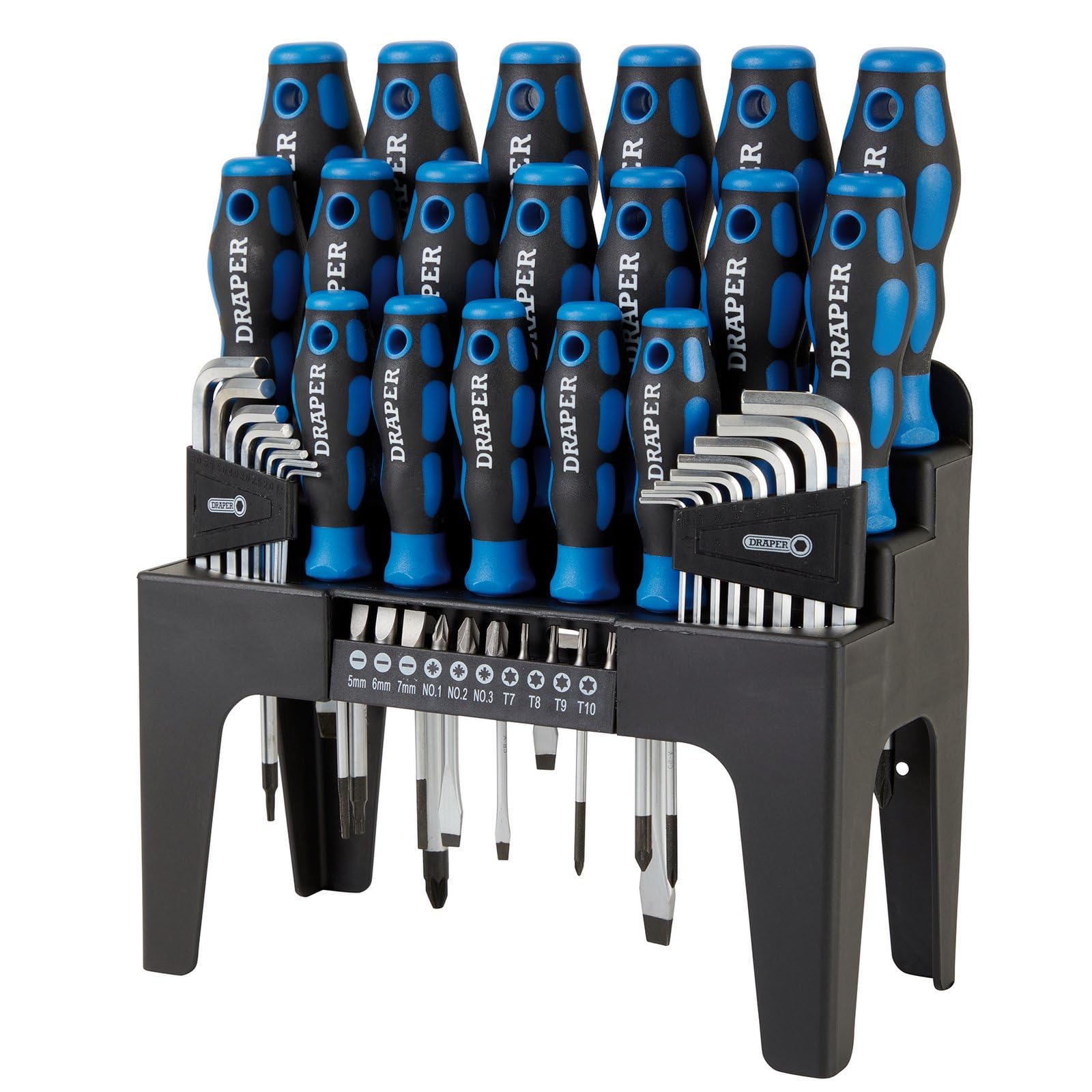 Draper 44-Piece Precision Screwdriver and Hex Key Set with Stand