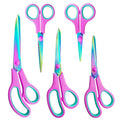 CCR Titanium Plated Stainless Steel Scissors - Comfort Grip Set of 5