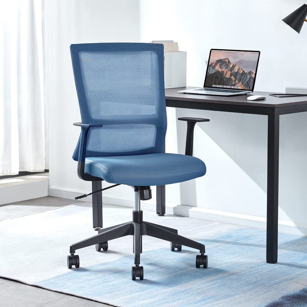 Sunon Ergonomic Office Chair - Mesh Mid-Back Desk Chair with Lumbar Support and Rollerblade Wheels - image 1