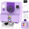 SYLVANTHOS Kids Instant Print Camera | 1080P Selfie Lens & 32GB SD Card