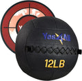 Yes4All Wall Ball – 5.4kg Soft Medicine Ball for CrossFit, Black