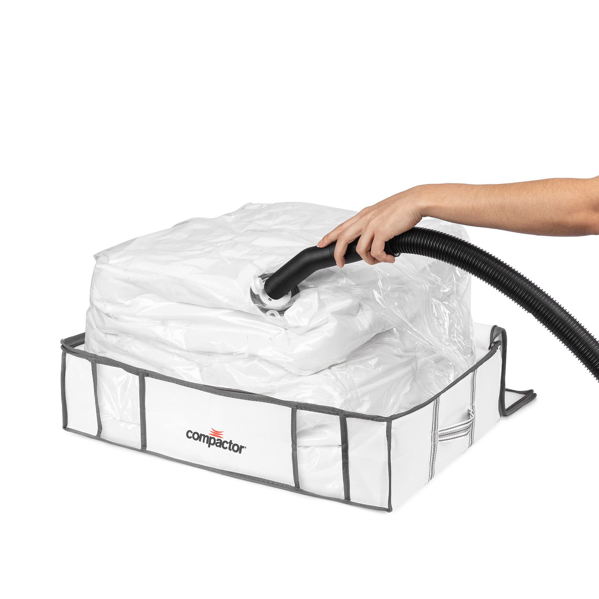 Compactor Life 3D Semi-Rigid Vacuum Box, Size L, White - Space Saving Storage Solution - image 3