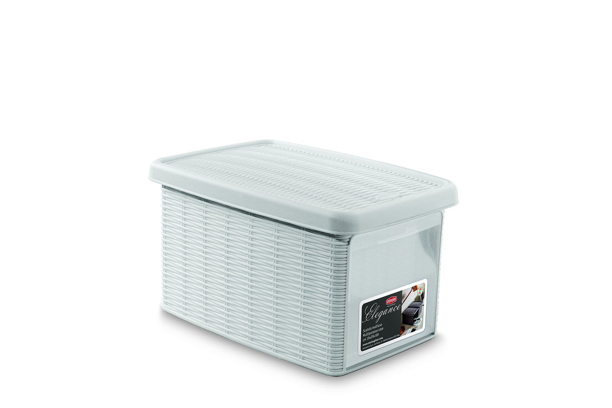 Stefanplast "Elegance Storage Box with Lid, White, 19 x 29 x 16 cm - image 1