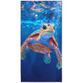 Violetpos Baby Sea Turtle Underwater Beach Towel, Extra Large 180x90 cm 250GSM Microfibre, Sand Free Quick Dry - image 1