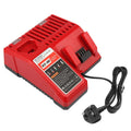 LabTEC M12 & M18 Dual Battery Charger for Milwaukee 12V-18V Li-Ion Batteries