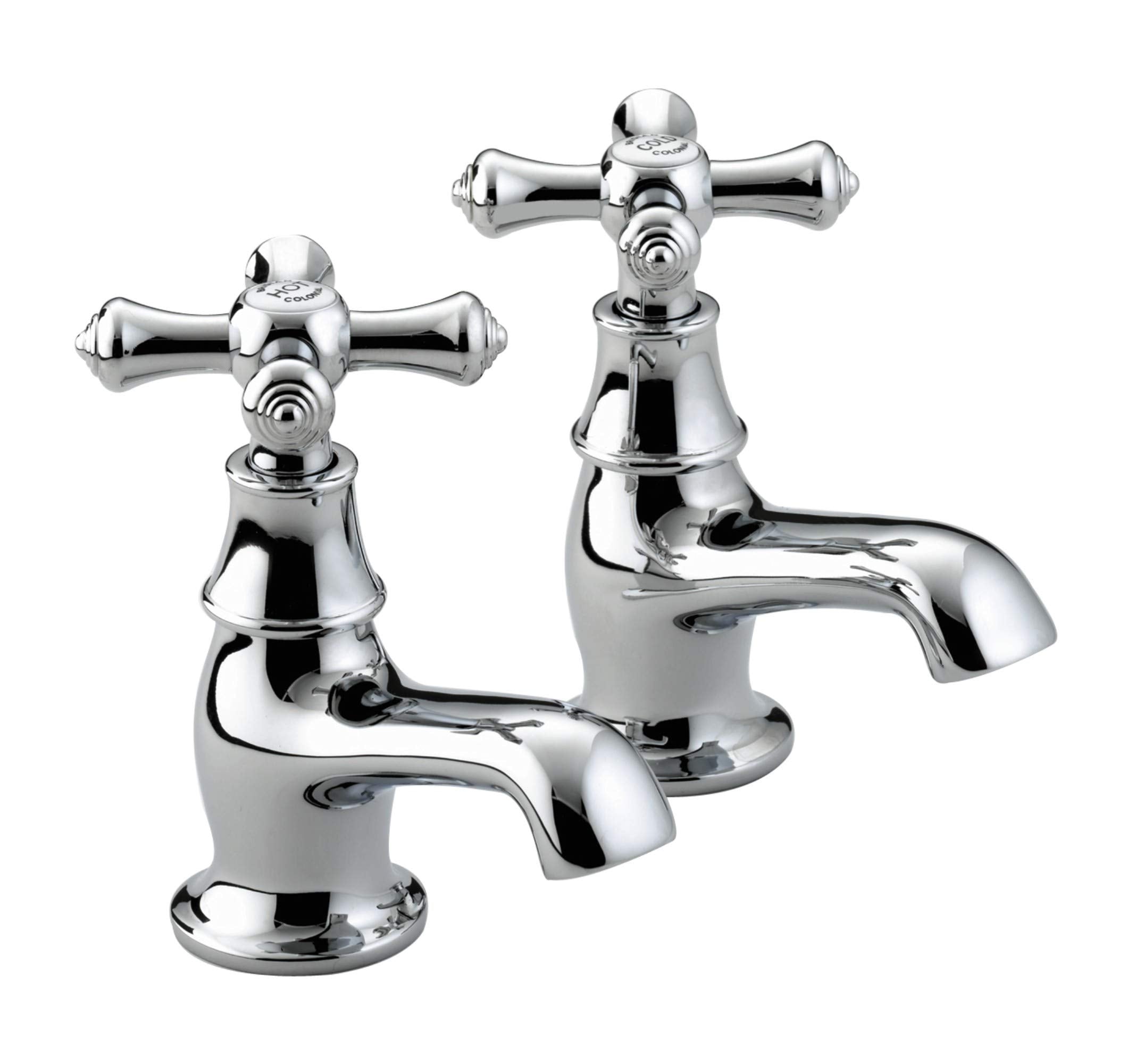 Bristan Colonial Basin Taps – Traditional Chrome Bathroom Sink Faucets