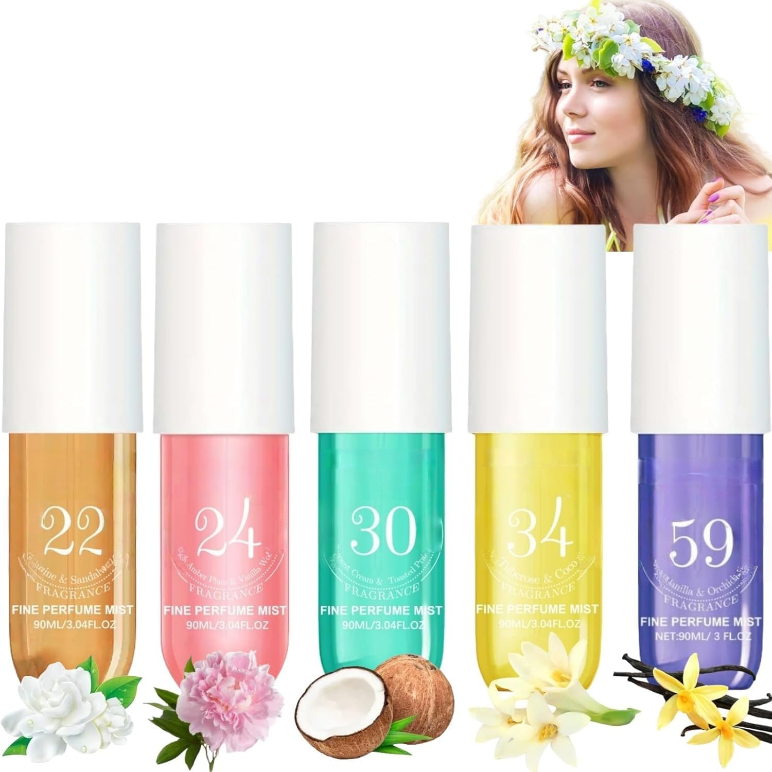 Brazilian Fruity Body Mist – 5Pcs Long-Lasting Hair Fragrance