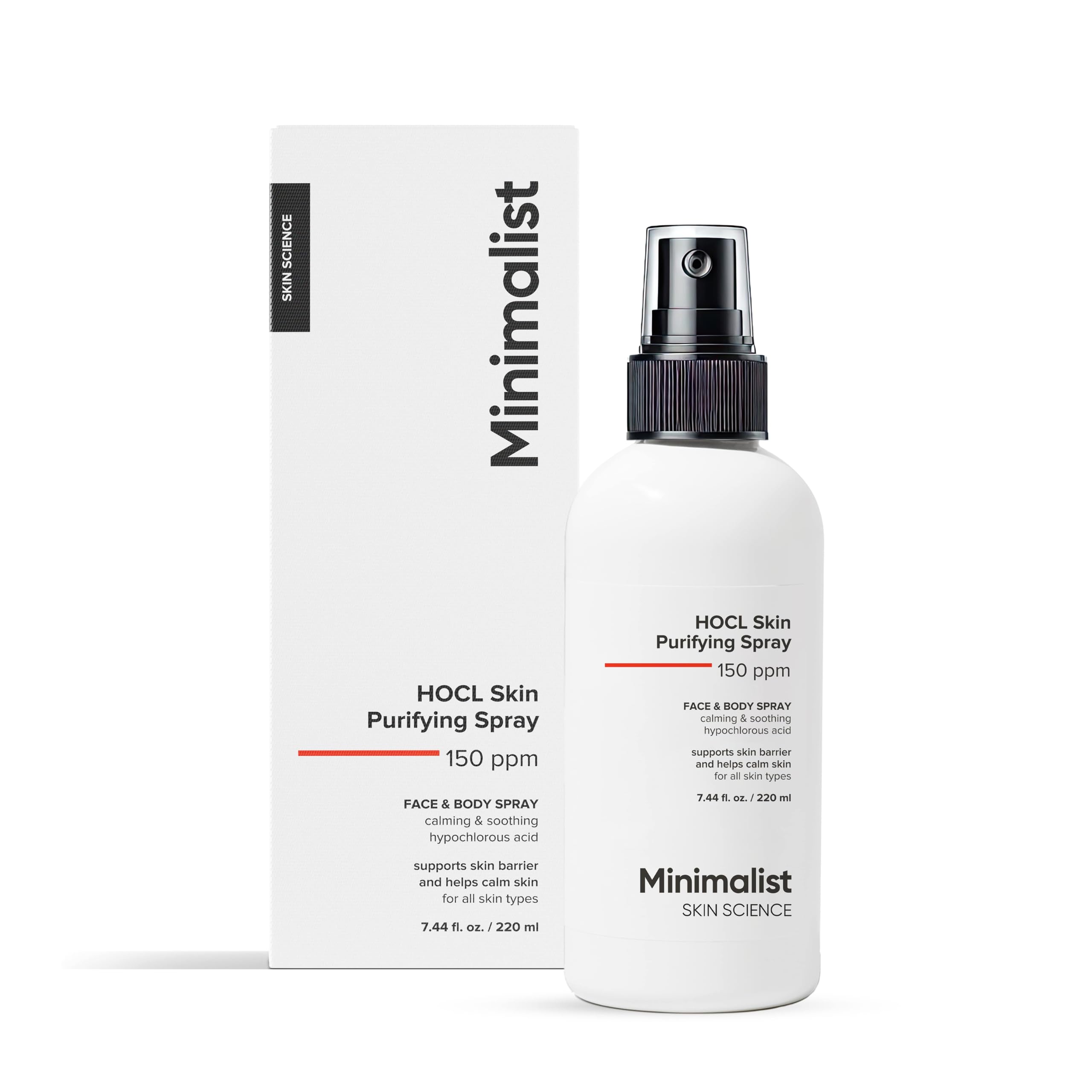 Minimalist Hypochlorous Acid Skin Relief Spray for Acne and Eczema
