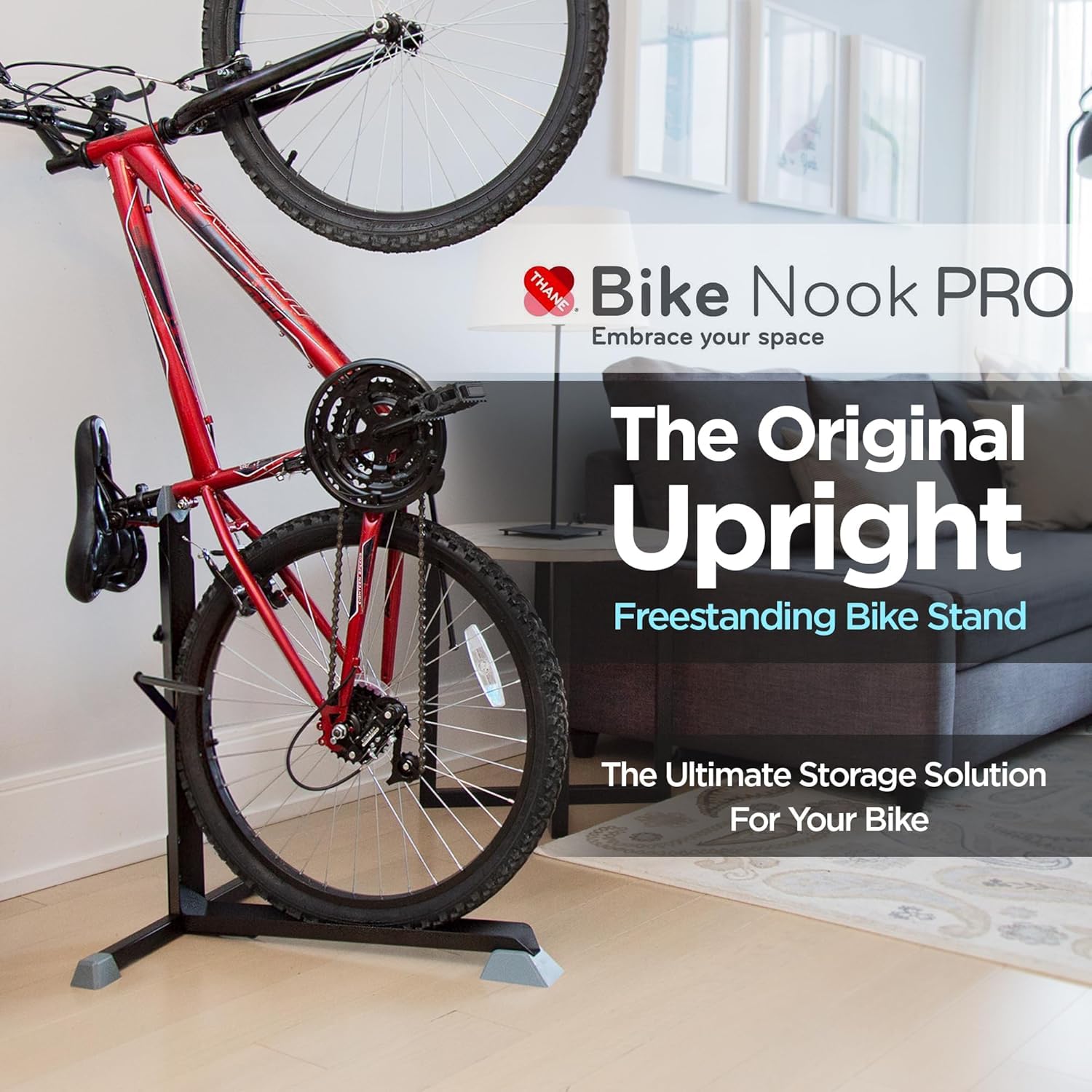 Bike Nook Vertical Bicycle Floor Stand – No-Drill Garage Storage Rack