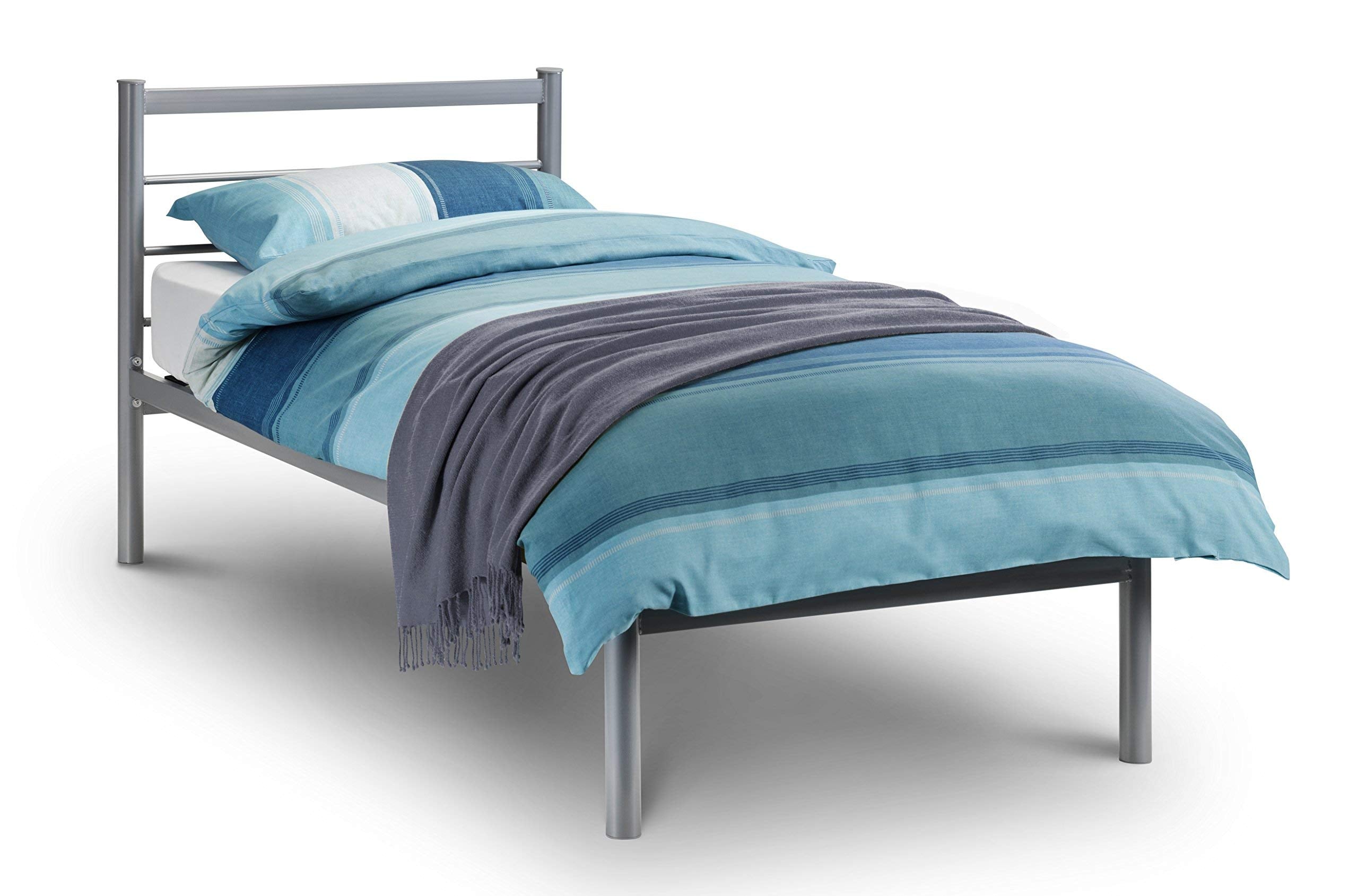 Julian Bowen Alpen Double Bed | Grey Powder Coated Steel Frame