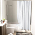 Encasa XO Luxury Jacquard Shower Curtain – White Waterproof Fabric