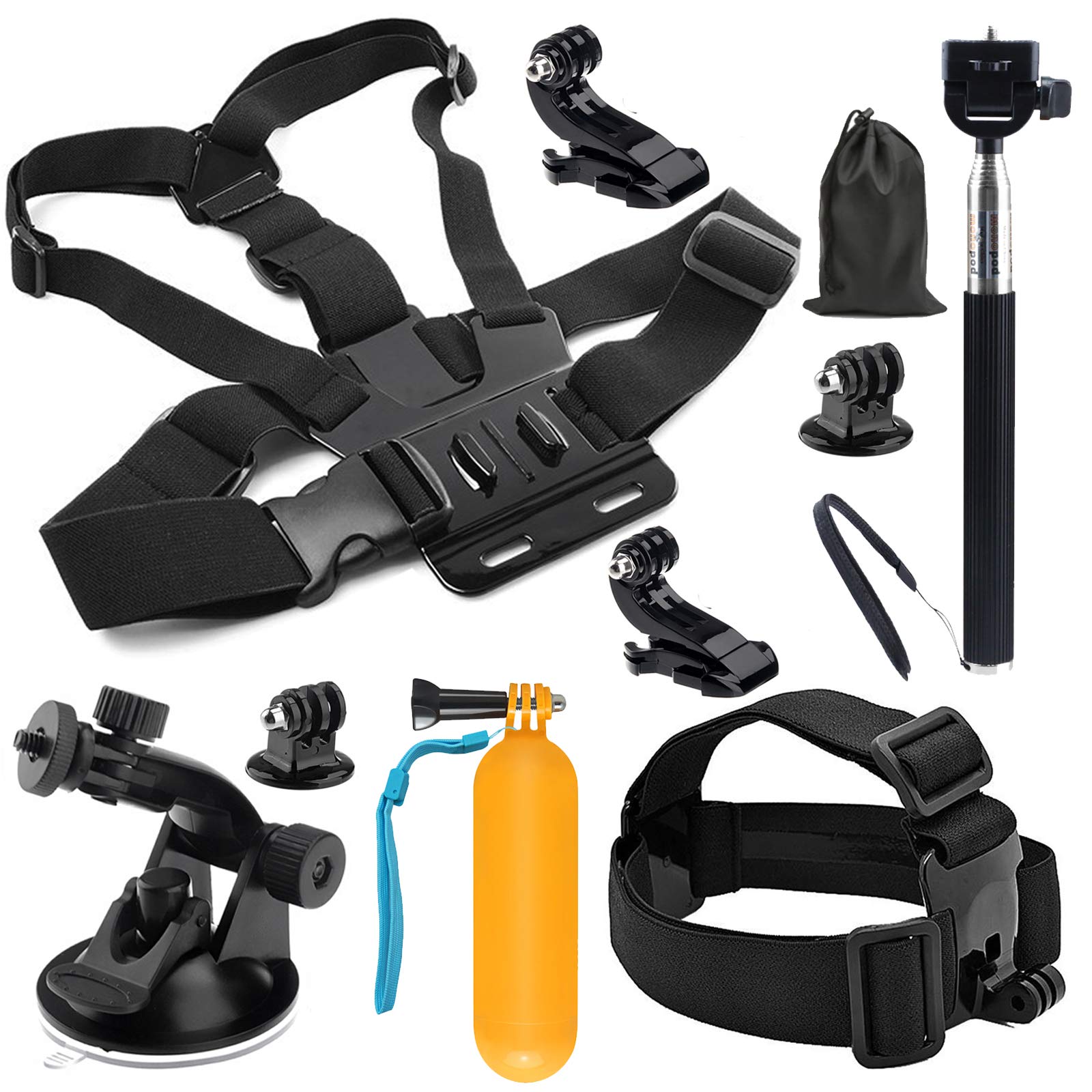 SHOOT 10-In-1 Action Camera Accessory Kit for GoPro Hero 13-4 & AKASO
