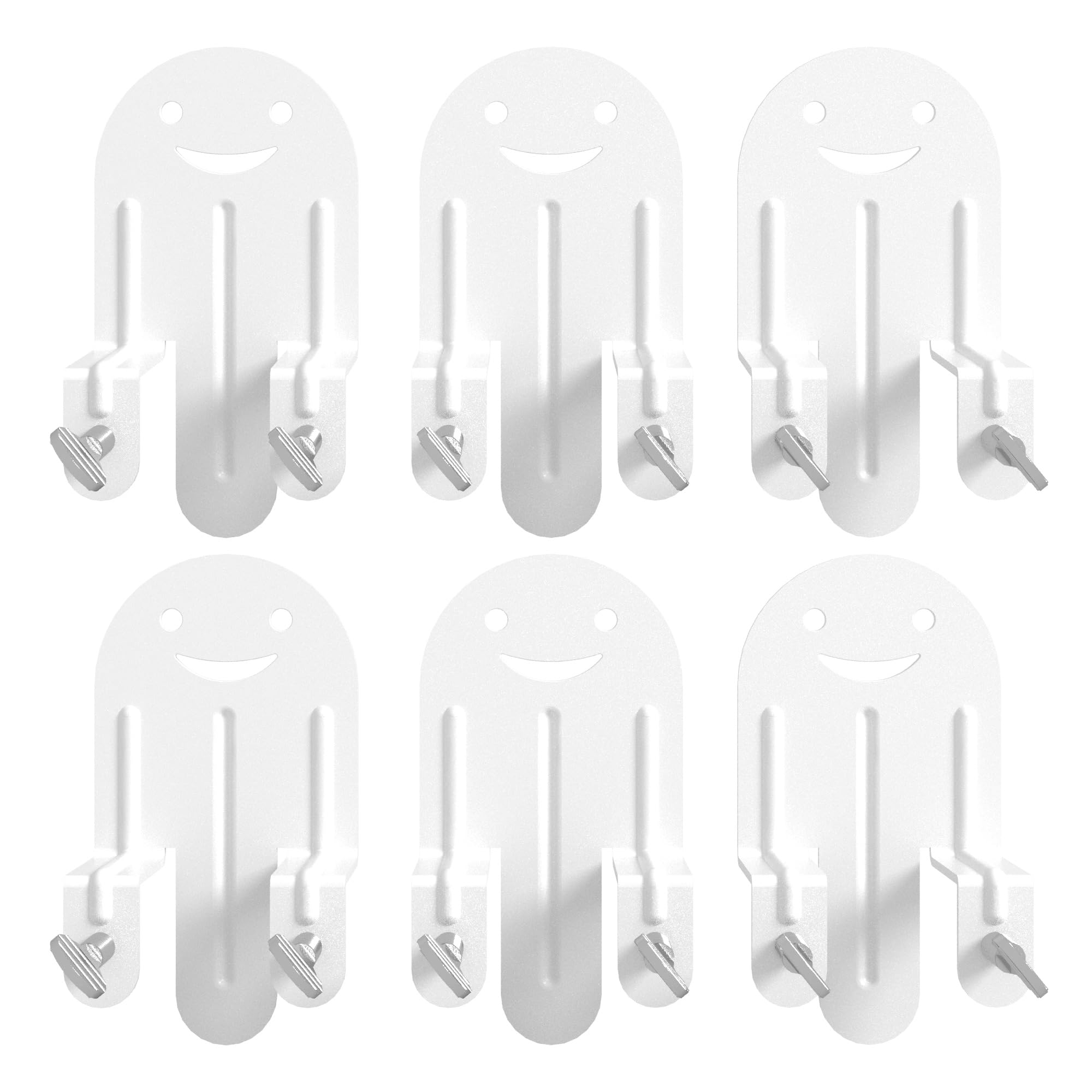 Lutown-Teen Adjustable Mattress Grippers for Bed Frame, 6 PCS - White