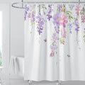 BANLMEYD Floral Shower Curtain | Waterproof Weighted Polyester, 180x180cm
