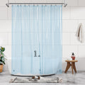 Jolof Store PEVA Shower Curtain Liner – Waterproof Light Blue with Magnets