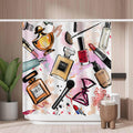 Watercolor Cosmetics Shower Curtain – Mold Resistant Polyester