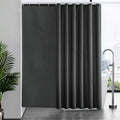 Furlinic Extra Wide Waterproof Shower Curtain | Dark Grey Polyester