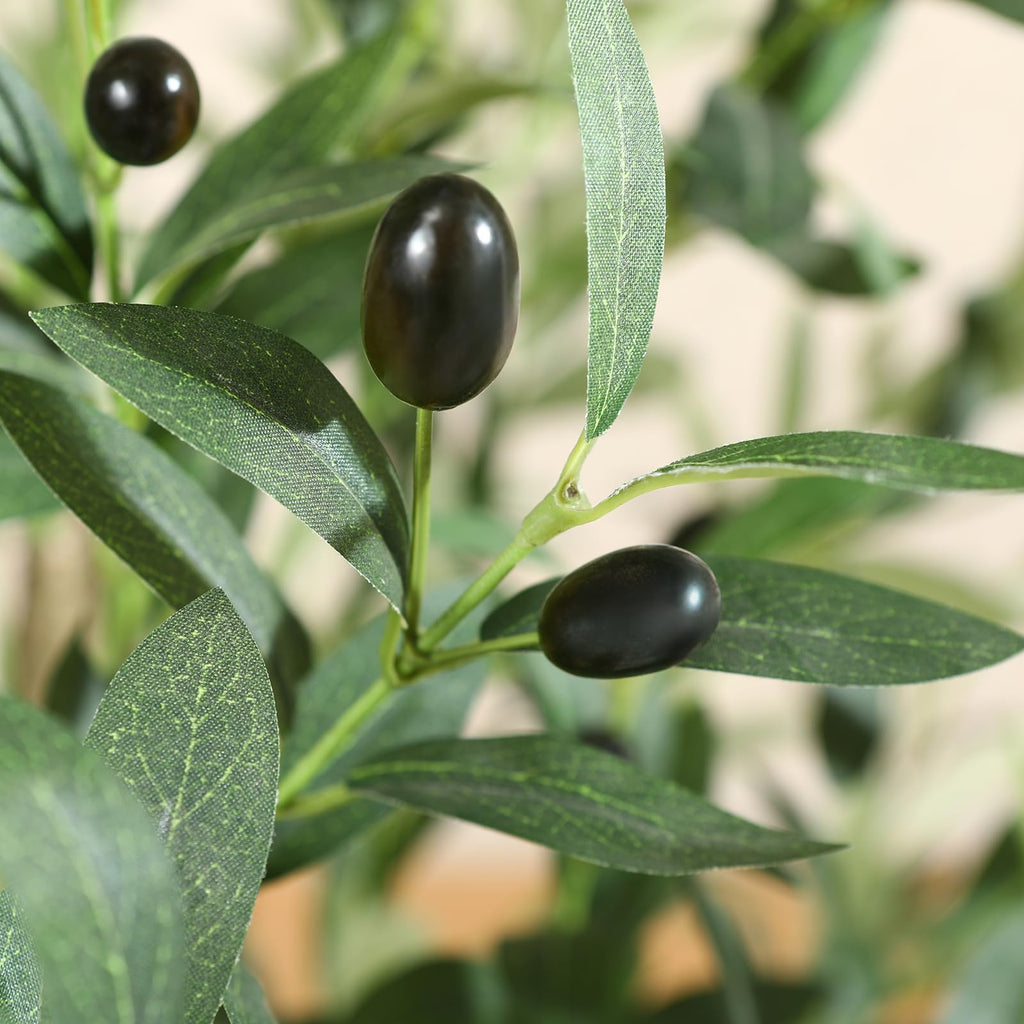 CROSOFMI Artificial Olive Tree – 150cm Large Faux Silk Plant in Pot