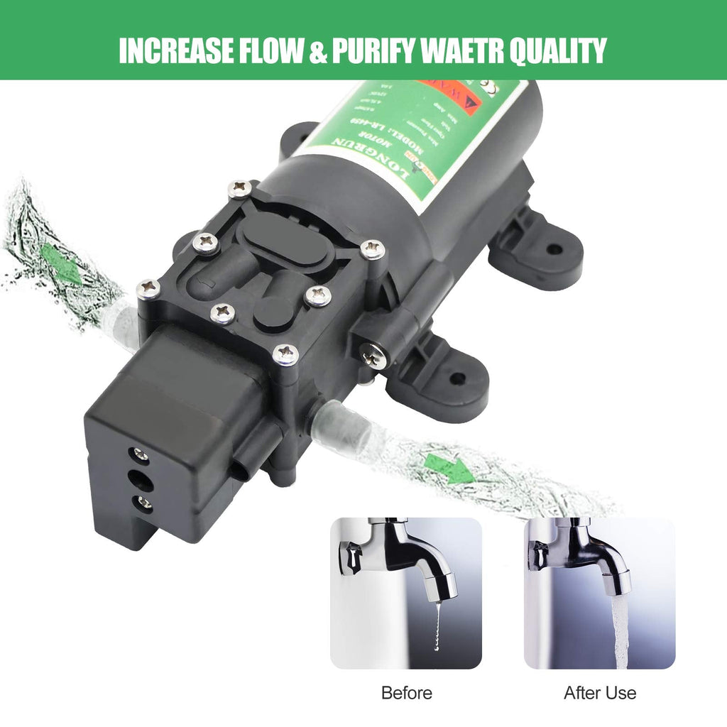 LONGRUN 12V Diaphragm Water Pump | 85 PSI Self Priming Caravan Pump