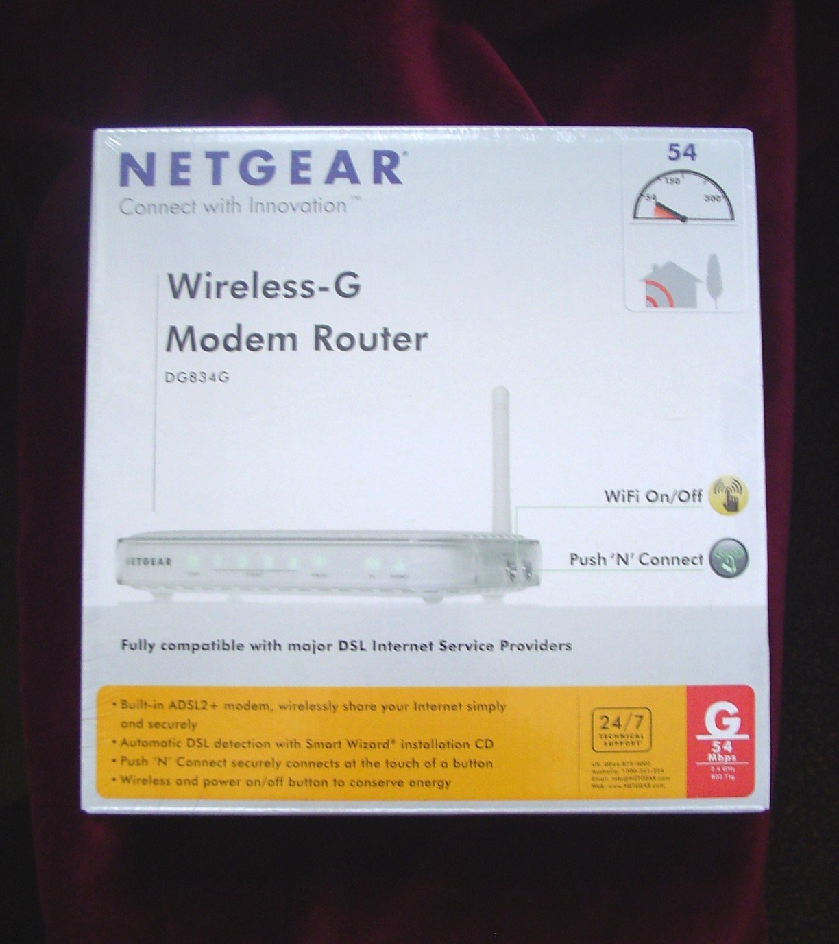 Netgear DG834G Wireless ADSL2+ Modem Router | 54Mbps 4-Port Switch