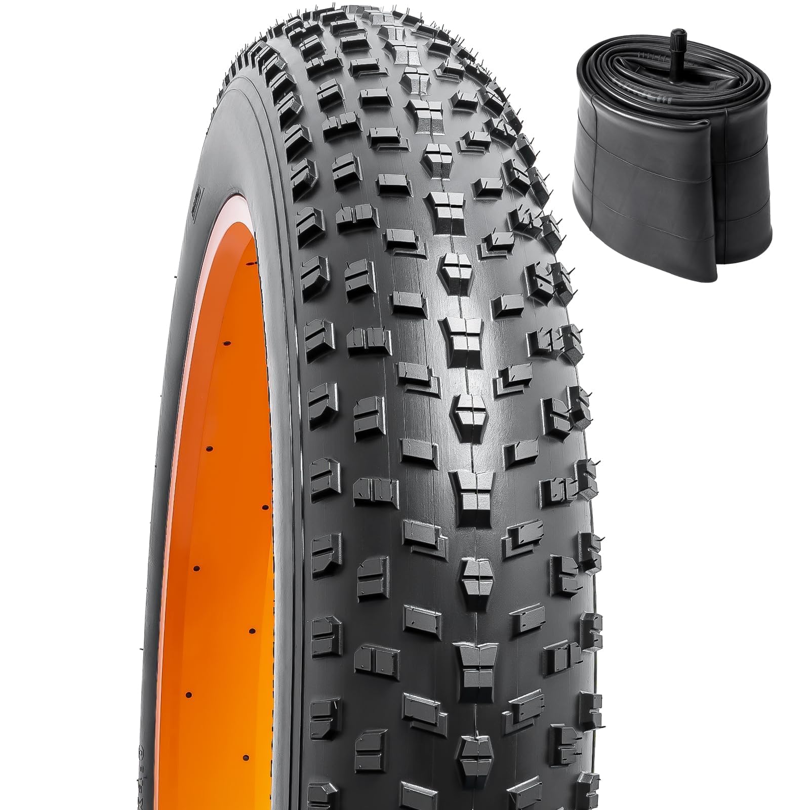 YunSCM 26x4.0 Fat Bike Tire and Heavy Duty Inner Tube Set | Folding