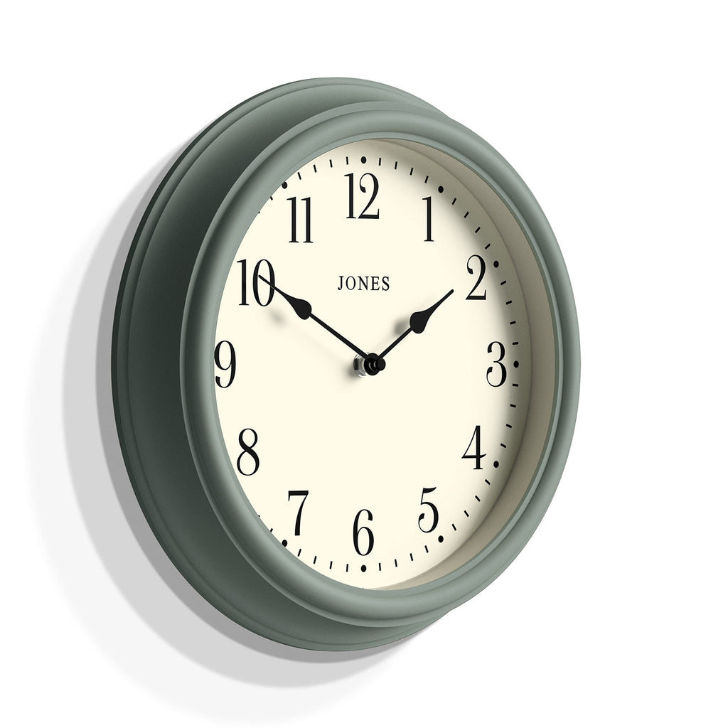 Jones Clocks Venetian Wall Clock – 30cm Round Green Arabic Dial