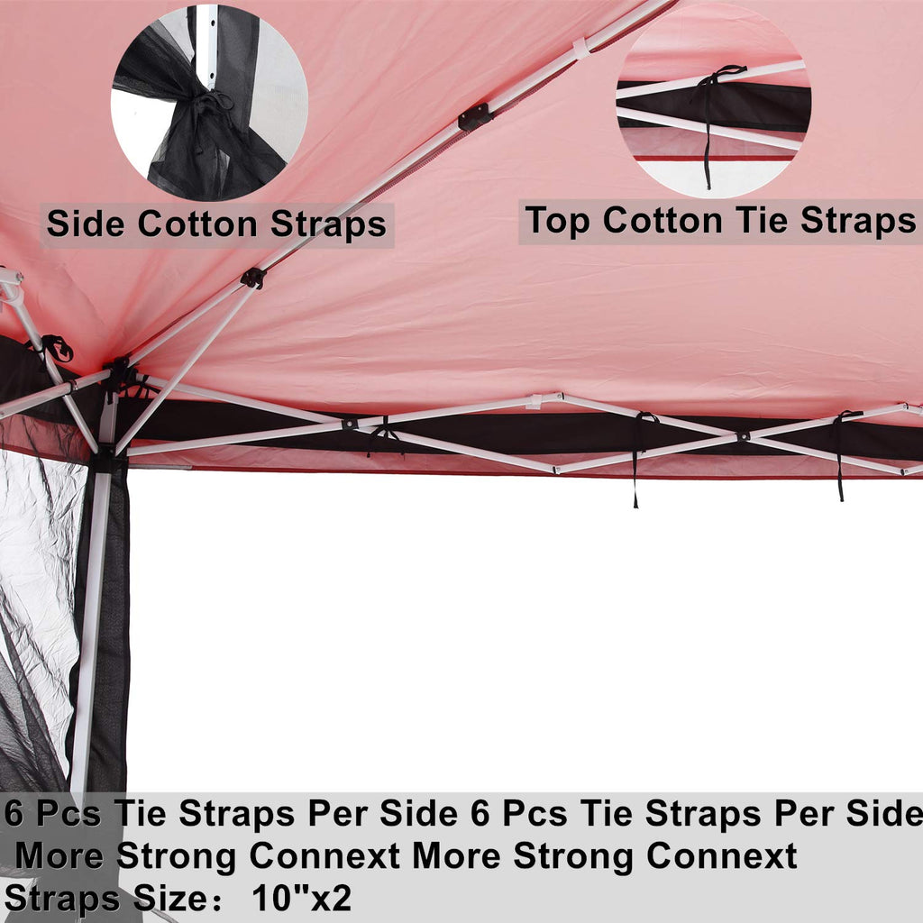 PCAFRS Mosquito Net for 10x10 Gazebo – Zippered Mesh Canopy Screen Wall