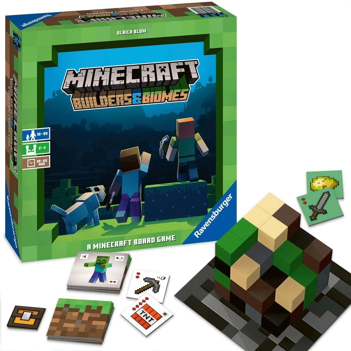 Ravensburger Minecraft Builders & Biomes Strategy Board Game | 2-4 Players