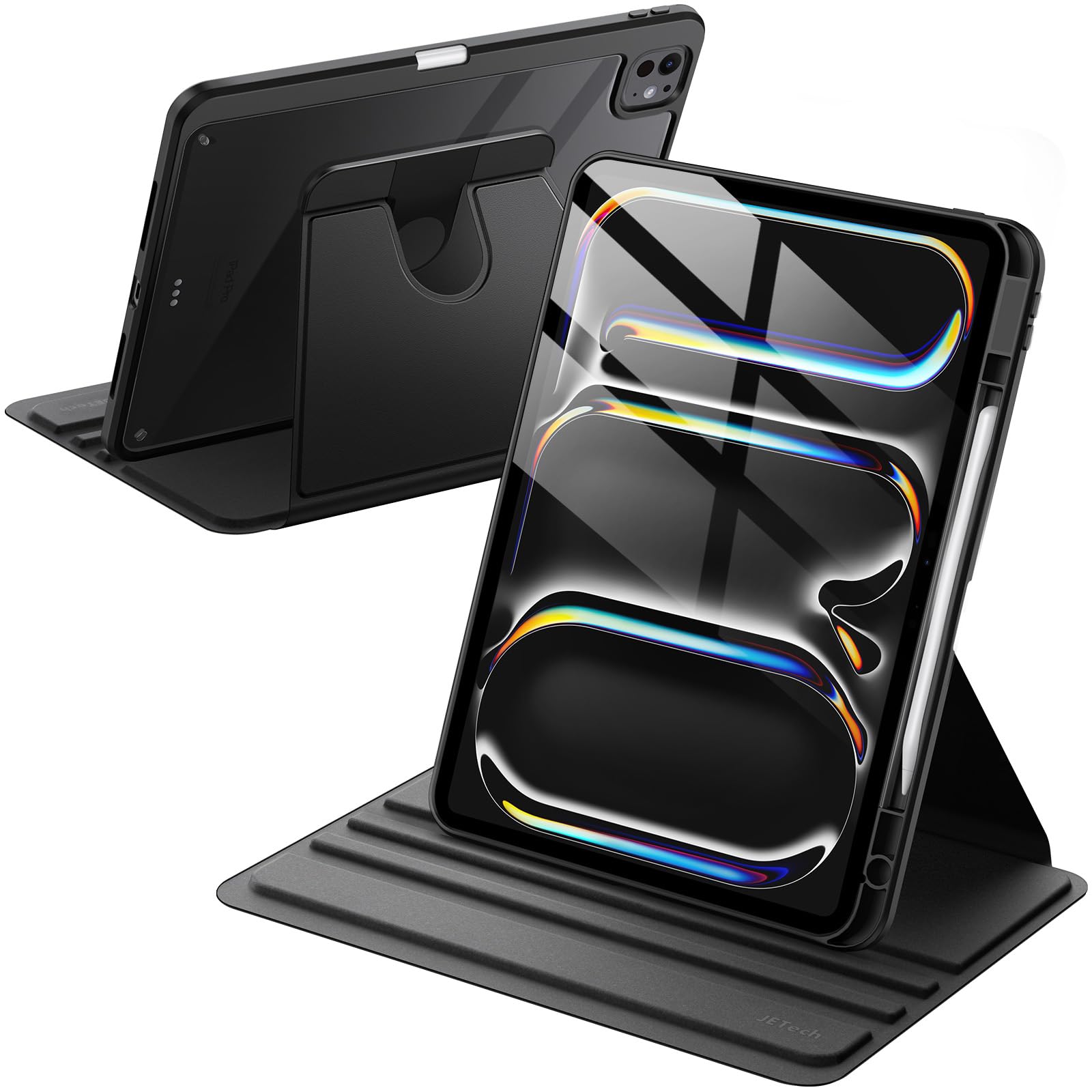 JETech iPad Pro 13-Inch Case (2024/2025) – 360 Rotating Stand Cover