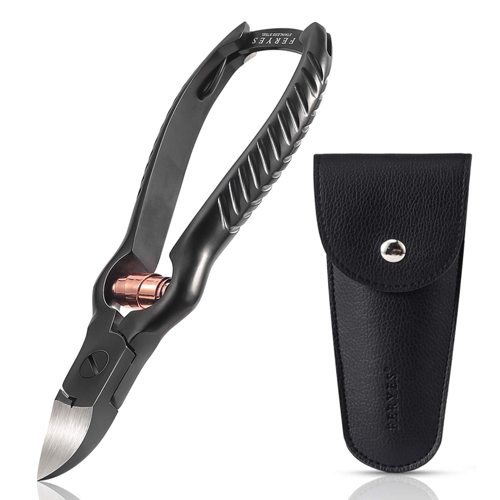 FERYES Precision Toenail Clippers for Thick Nails – Stainless Steel