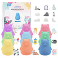 SHUCHING 9 XXL Kids Bath Bombs with Surprise Toys – Organic Gift Set