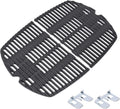 Denmay Cast Iron Cooking Grates for Weber Q200 Q220 Q2000 Q2200 – 2 Pack