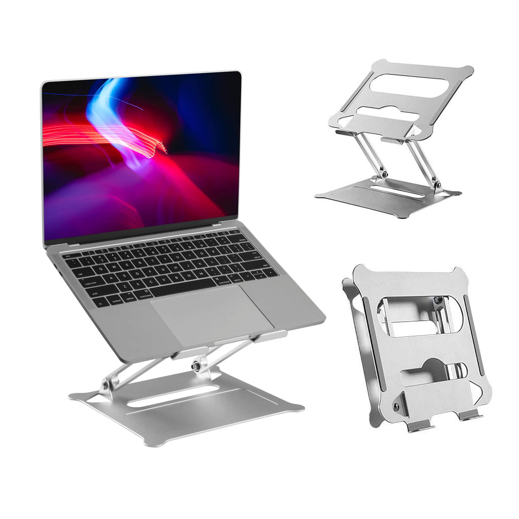 Properav Adjustable Aluminium Laptop & Tablet Stand Holder, Fully Adjustable Height & Angle Riser for MacBook Air/Pro, Dell, HP, ASUS, Google, Lenovo - image 1