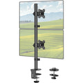 ELIVED Vertical Dual Monitor Arm – 80cm Tall Pole Mount for 13-32" Screens