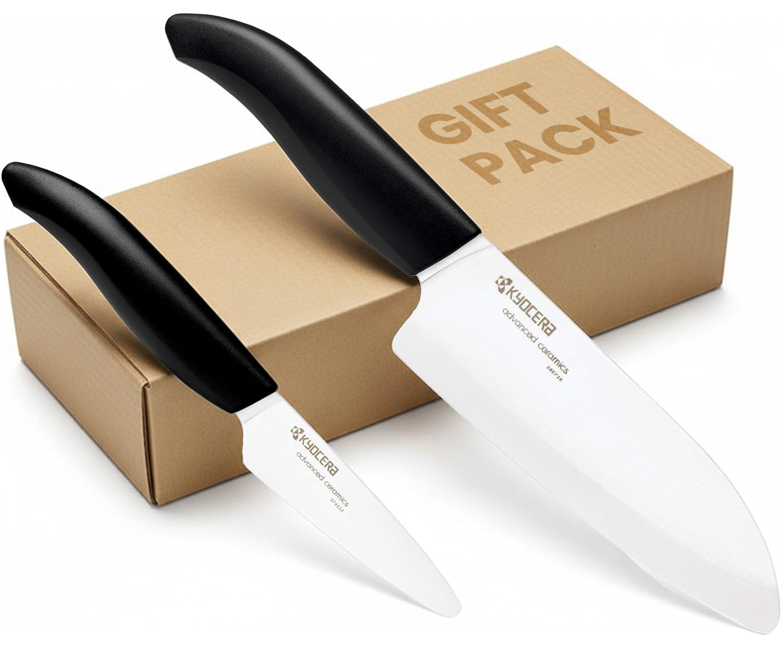 Kyocera Ceramic Knife Set – 14cm Santoku and 7.5cm Paring Knife