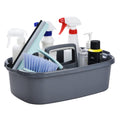 ALINK Large Plastic Cleaning Caddy with Handle – Gray Storage Organizer