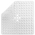 Pinzz Square Non-Slip Shower Mat – Anti-Mould Pebble Bath Mat, 53x53cm