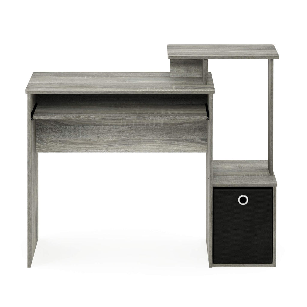 Furinno Econ Computer Writing Desk with Storage Bin - French Oak