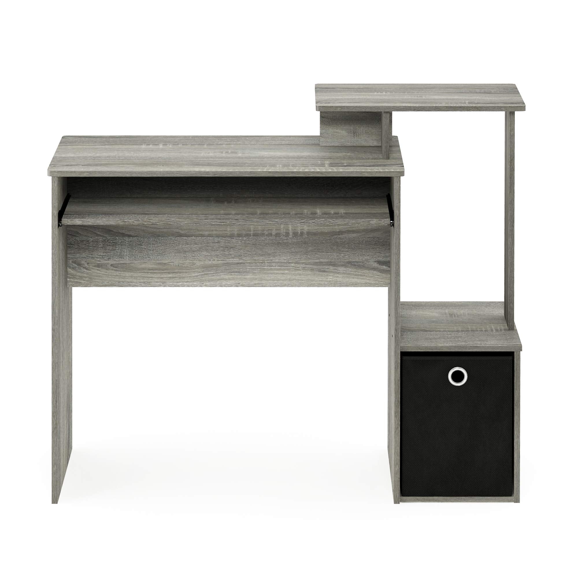 Furinno Econ Computer Writing Desk with Storage Bin - French Oak