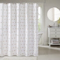 Madison Park Sophie Pom-Pom Shower Curtain - White/Blush - 72x72