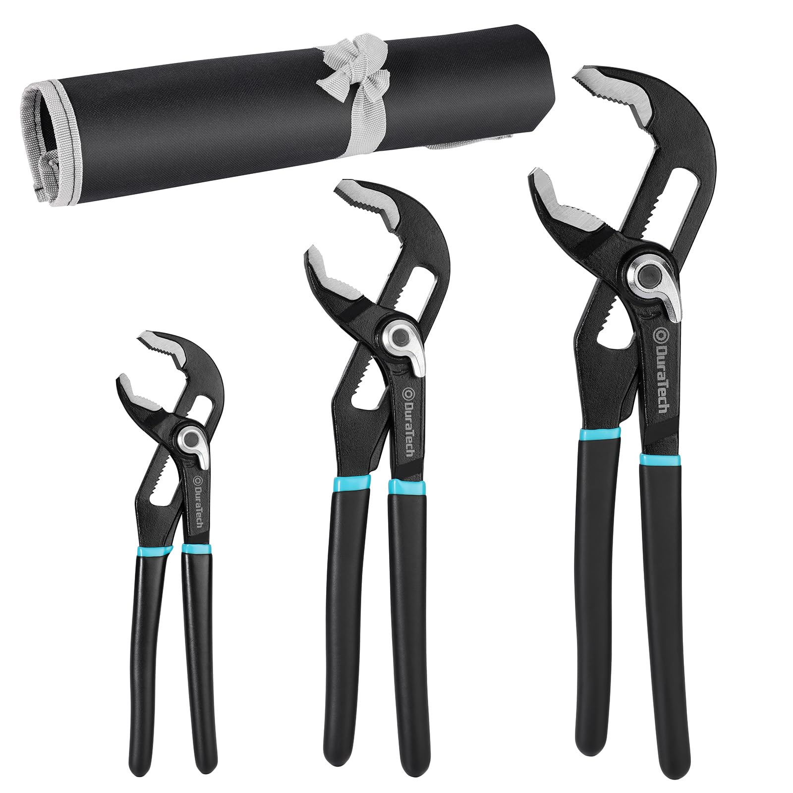 DURATECH 3-Piece Water Pump Pliers Set | 8, 10, 12-Inch Groove Joint