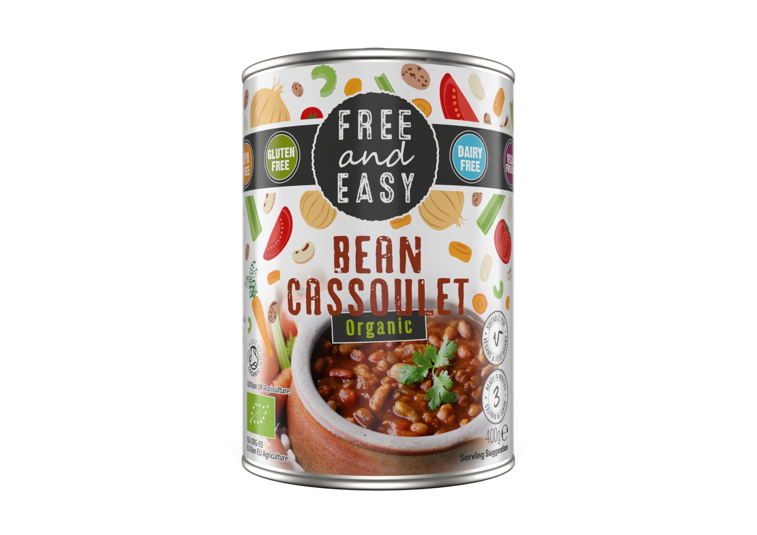 Free and Easy Organic Bean Cassoulet – Vegan & Gluten-Free (6 x 400g)