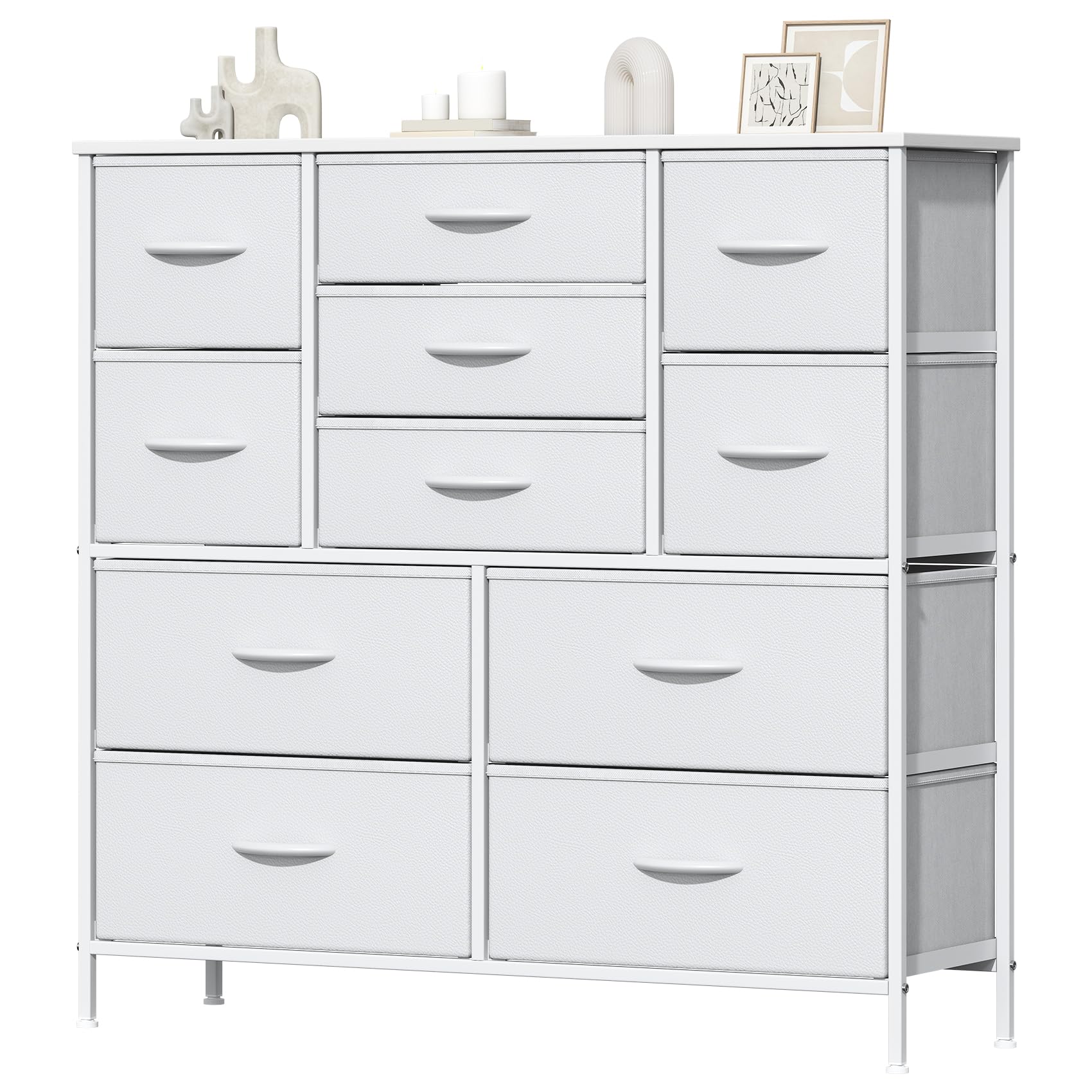 Feonase Tall Chest of Drawers | 11 Fabric Drawer Bedroom Storage Dresser