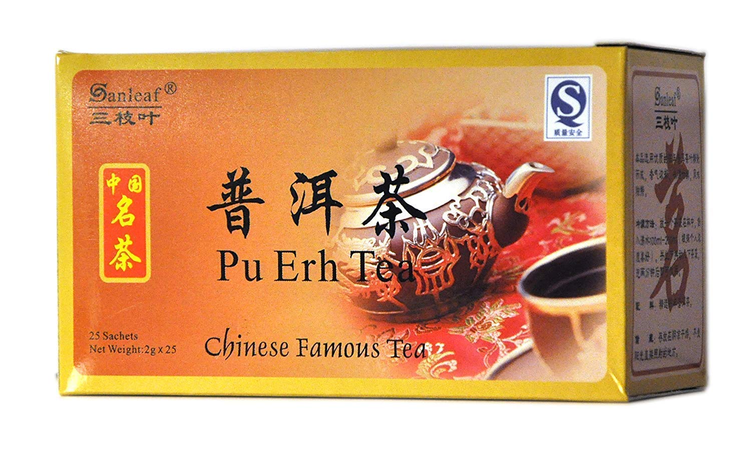 Sanleaf Pu Erh Tea - Yunnan Slimming Fermented Tea - 100 Teabags