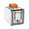 Dualit Architect 2 Slice Toaster | Stainless Steel with Grey Trim