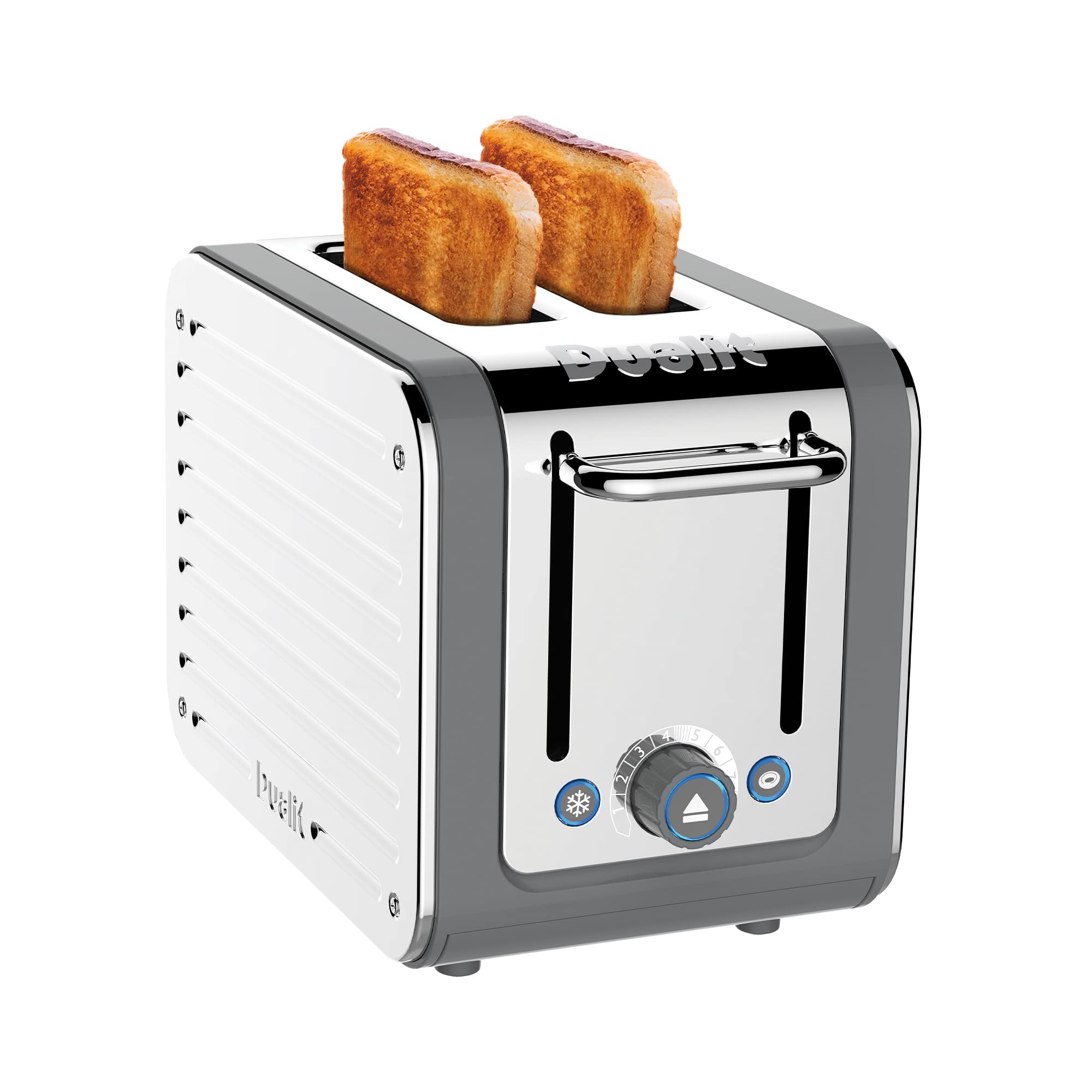 Dualit Architect 2 Slice Toaster | Stainless Steel with Grey Trim
