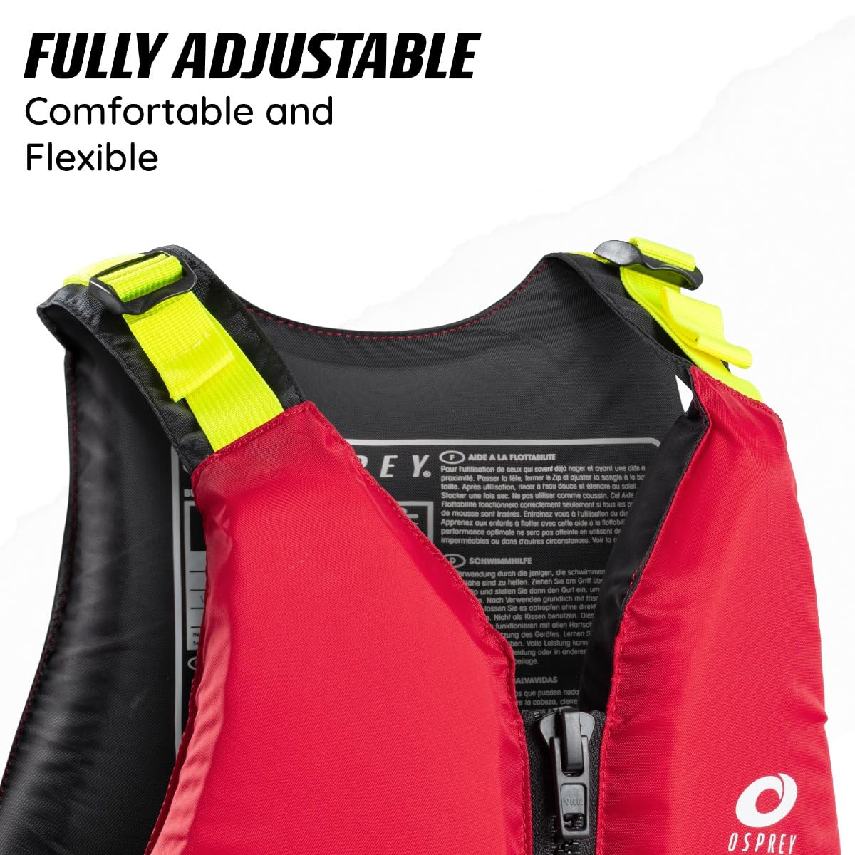 Osprey Adult 50N Buoyancy Aid - PFD Swim Vest for Kayaking - Red