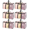 Dntorx 6 Pack Large Moving Bags – Heavy Duty Storage Totes with Lids
