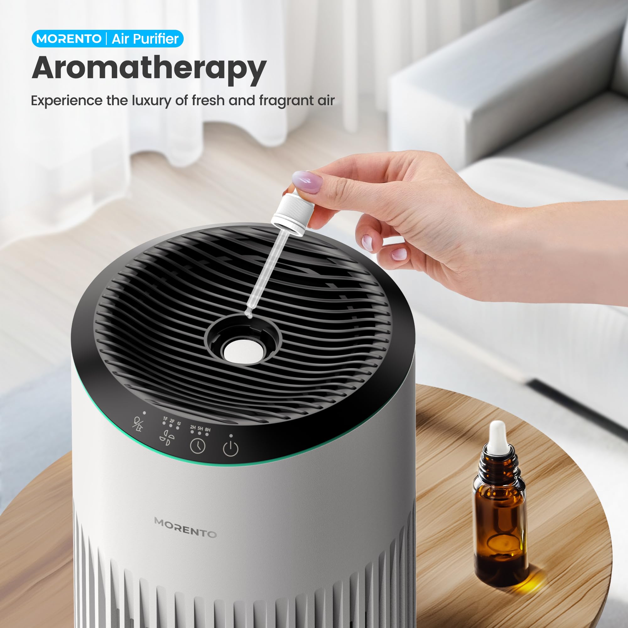 MORENTO MR2566 Air Purifier for Home – HEPA Filter with Aromatherapy