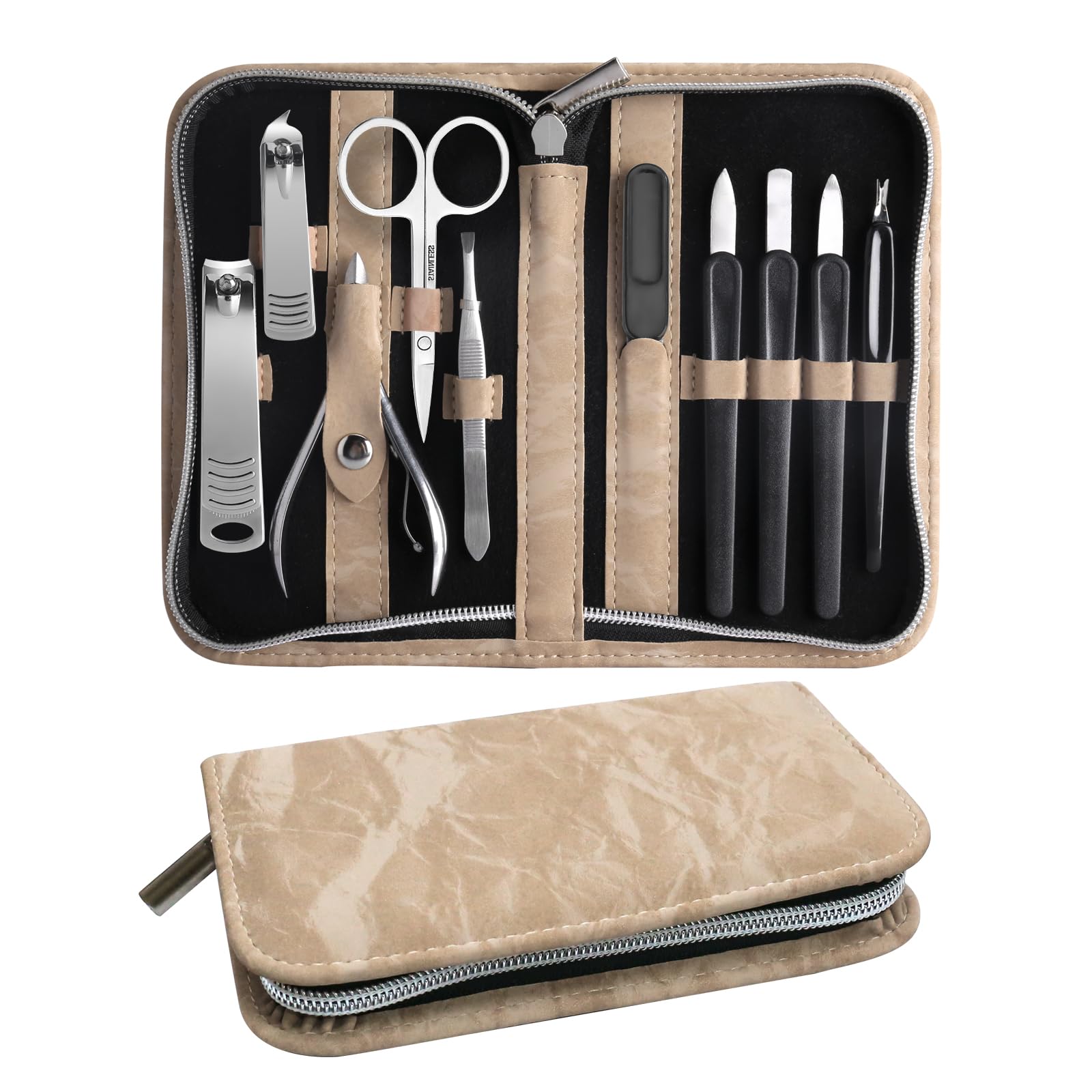 10pcs Professional Manicure Set – Stainless Steel Travel Kit